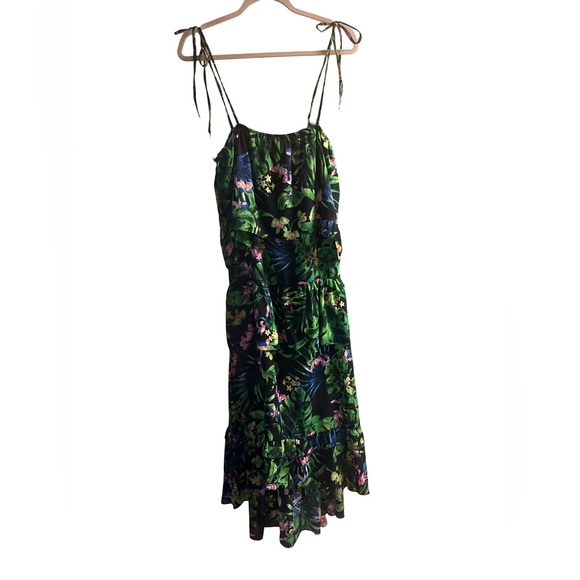 Walter Baker Tasha Tropical Maxi Dress Green And Black Size Medium - Picture 4 of 9